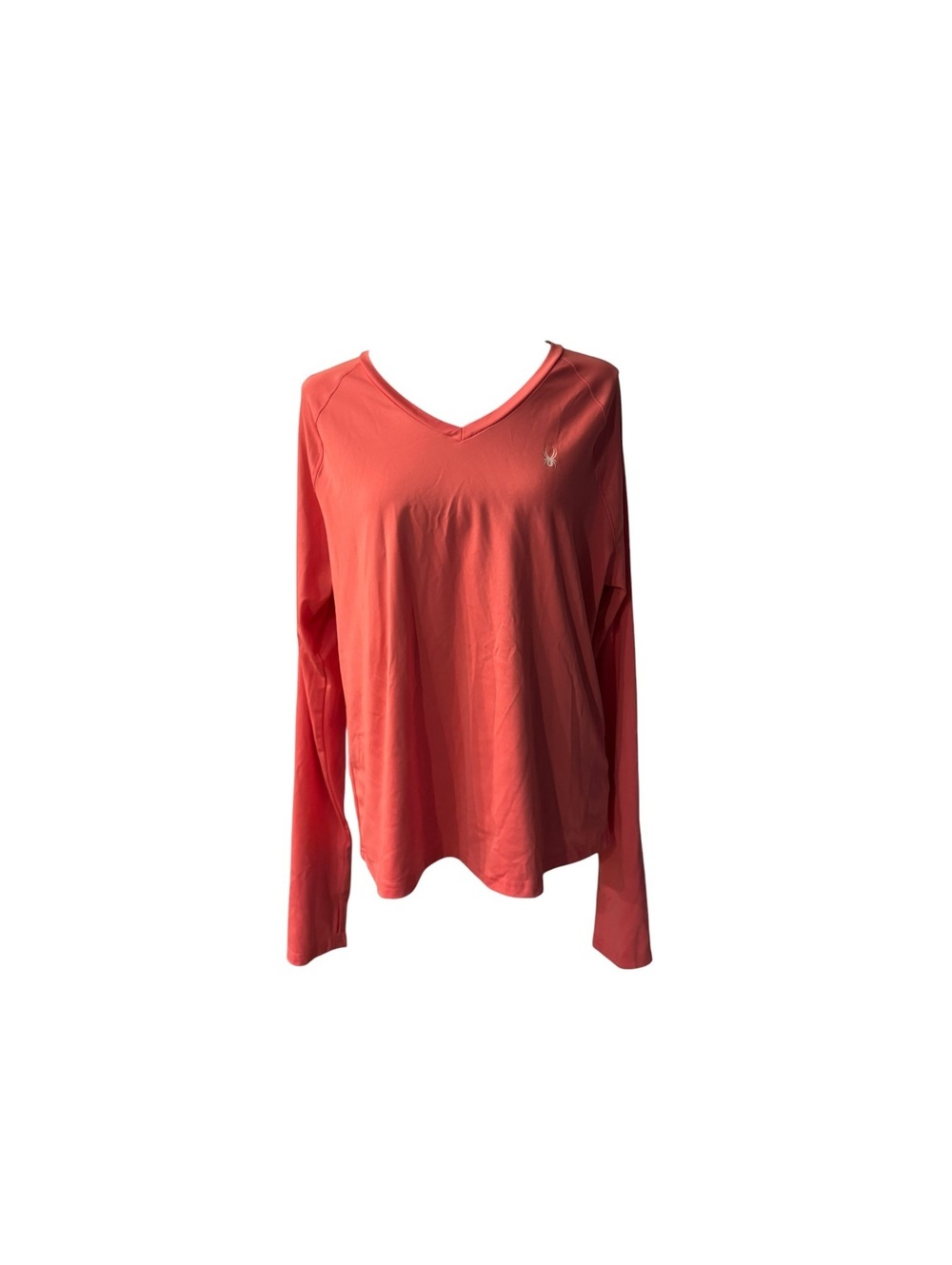 Spyder Active Long Sleeve V-Neck Performance Shirt XL Coral